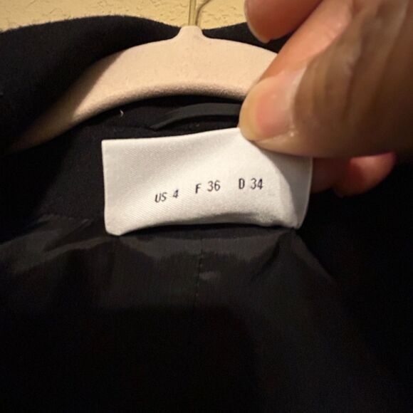 Akris Punto Wool Blend Coat Womens US 4 FR 36 Black Button Up Pockets Lined - Picture 7 of 8
